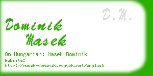 dominik masek business card